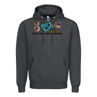 Smoke peace love triceratops horridus Zipper Hoodie - LillyAllenDesigns