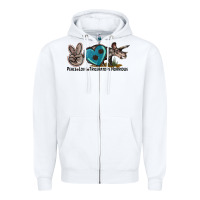 White peace love triceratops horridus Zipper Hoodie - LillyAllenDesigns