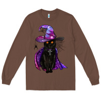 Chestnut black witch cat Long Sleeve Tee - BundleAndBundleShop