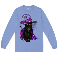 Colony Blue black witch cat Long Sleeve Tee - BundleAndBundleShop