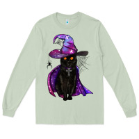 Matcha black witch cat Long Sleeve Tee - BundleAndBundleShop
