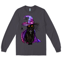 Smoke black witch cat Long Sleeve Tee - BundleAndBundleShop
