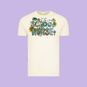 School Nurse Vintage Tee Designed By Cowhidedigitalart
