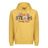 Antique Gold Western She Is Strong Premium Hoodie - LillyAllenDesigns