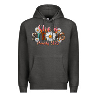 Charcoal Heather Western She Is Strong Premium Hoodie - LillyAllenDesigns