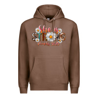 Chestnut Western She Is Strong Premium Hoodie - LillyAllenDesigns