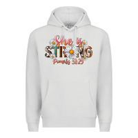 Dove Grey Western She Is Strong Premium Hoodie - LillyAllenDesigns