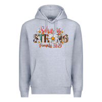 Heather Grey Western She Is Strong Premium Hoodie - LillyAllenDesigns