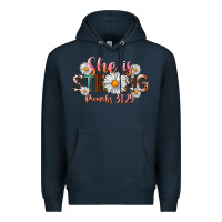 Navy Western She Is Strong Premium Hoodie - LillyAllenDesigns