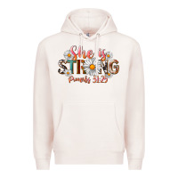Pale Pink Western She Is Strong Premium Hoodie - LillyAllenDesigns