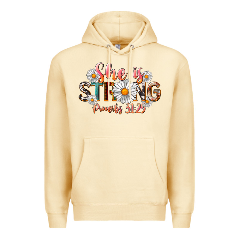 Western She Is Strong Premium Hoodie by LillyAllenDesigns | Teevron
