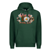 Sports Green Western She Is Strong Premium Hoodie - LillyAllenDesigns