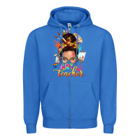 True Royal art teacher messy bun Zipper Hoodie - NancyCooperArtShop
