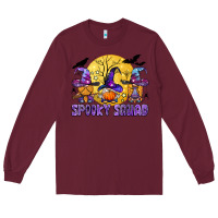 Burgundy spooky squad Long Sleeve Tee - BundleAndBundleShop
