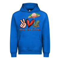 Cobalt Peace love summer Urban Hoodie - NancyCooperArtShop