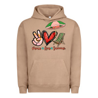 Pigment Burro Peace love summer Urban Hoodie - NancyCooperArtShop