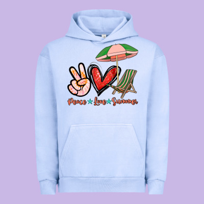 Peace Love Summer Urban Hoodie Designed By Nancycooperartshop
