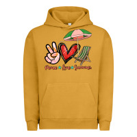 Pigment Peanut Butter Peace love summer Urban Hoodie - NancyCooperArtShop