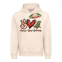 Sandshell Peace love summer Urban Hoodie - NancyCooperArtShop