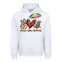 White Peace love summer Urban Hoodie - NancyCooperArtShop