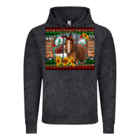 Vintage Black christmas farm and horse Vintage Hoodie - RanaPortraitStore
