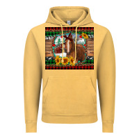Vintage Mustard christmas farm and horse Vintage Hoodie - RanaPortraitStore