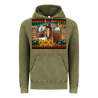 Vintage Olive christmas farm and horse Vintage Hoodie - RanaPortraitStore