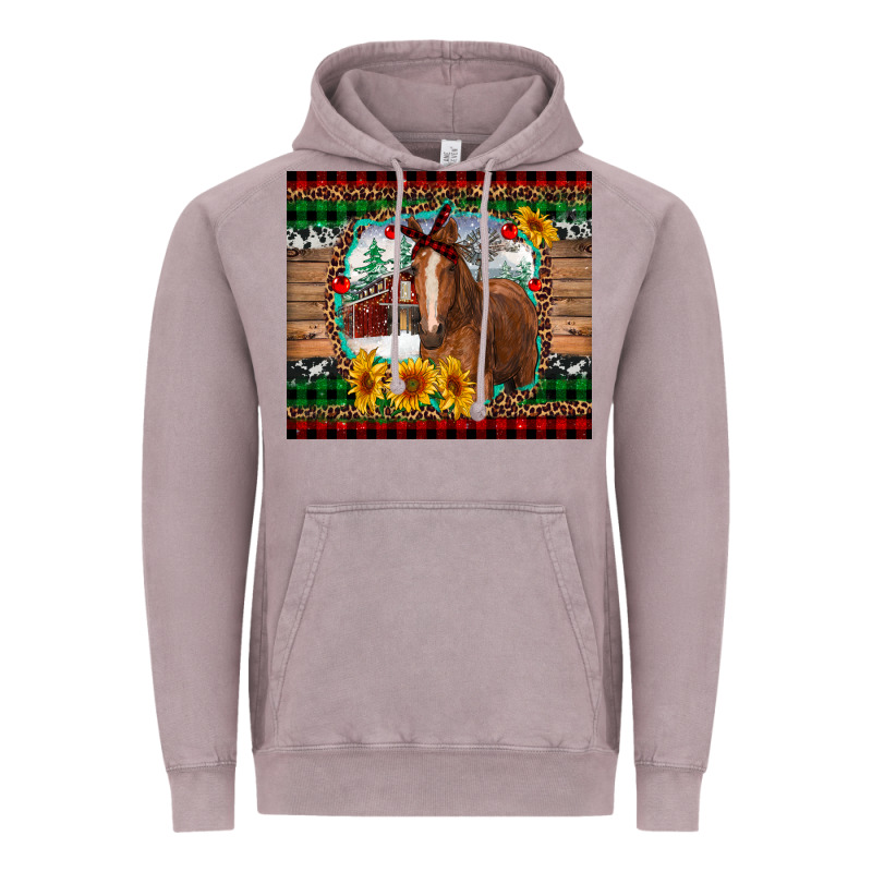 Christmas Farm And Horse Vintage Hoodie by RanaPortraitStore | Teevron