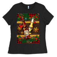 Black snow and beer bottles Ladies Tee - AdoDesignShop