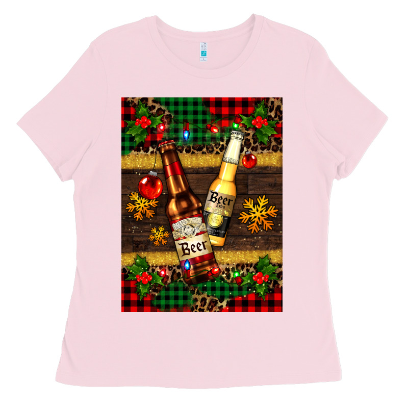 Snow And Beer Bottles Ladies Tee by AdoDesignShop | Teevron