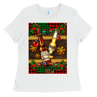 White snow and beer bottles Ladies Tee - AdoDesignShop