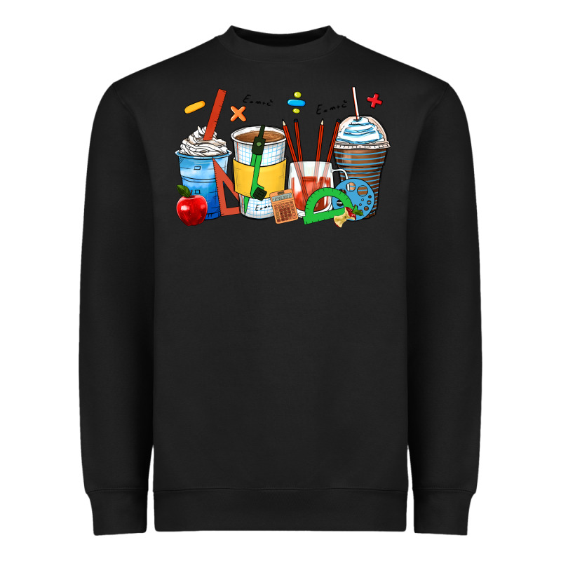 Math Teacher Coffee Cups Heavyweight Sweatshirt by Zillion Design Studio | Teevron