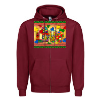 Burgundy love autism awareness Zipper Hoodie - BarkalooDesign