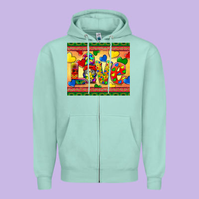 Love Autism Awareness Zipper Hoodie Designed By Barkaloodesign