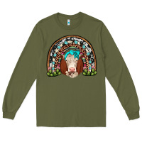 Army Green hereford rainbow Long Sleeve Tee - JahusDesignShop