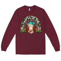Burgundy hereford rainbow Long Sleeve Tee - JahusDesignShop