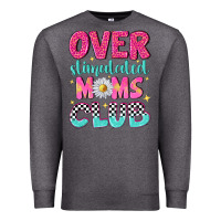 Charcoal Heather over stimulated moms club Premium Sweatshirt - NancyCooperArtShop