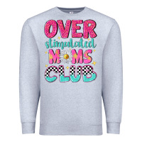 Heather Grey over stimulated moms club Premium Sweatshirt - NancyCooperArtShop