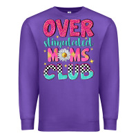 Purple over stimulated moms club Premium Sweatshirt - NancyCooperArtShop