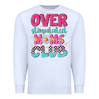 White over stimulated moms club Premium Sweatshirt - NancyCooperArtShop