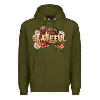 Army Green Grateful Religious Premium Hoodie - LillyAllenDesigns