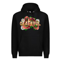 Black Grateful Religious Premium Hoodie - LillyAllenDesigns
