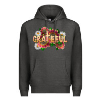 Charcoal Heather Grateful Religious Premium Hoodie - LillyAllenDesigns