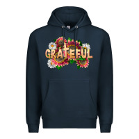 Navy Grateful Religious Premium Hoodie - LillyAllenDesigns