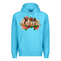 Ocean Blue Grateful Religious Premium Hoodie - LillyAllenDesigns