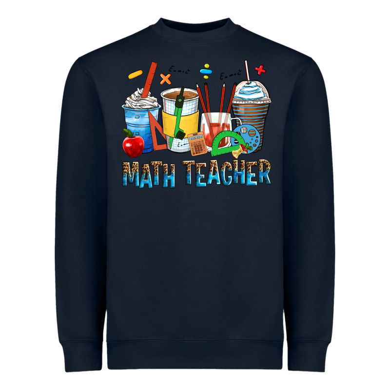 Math Teacher Coffee Cups Heavyweight Sweatshirt by Zillion Design Studio | Teevron