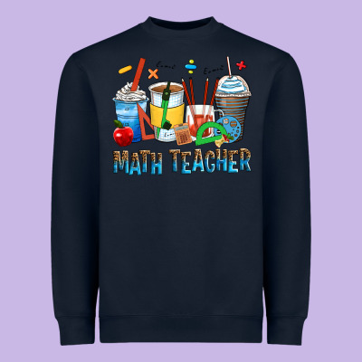 Math Teacher Coffee Cups Heavyweight Sweatshirt Designed By Zillion Design Studio
