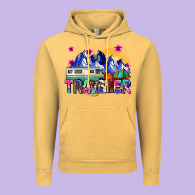 Traveler Vintage Hoodie Designed By Zillion Design Studio