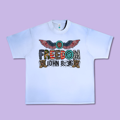 Freedom John Urban Heavy Tee Designed By Cowhidedigitalart