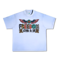 Grape Ice freedom john Urban Heavy Tee - CowhideDigitalArt